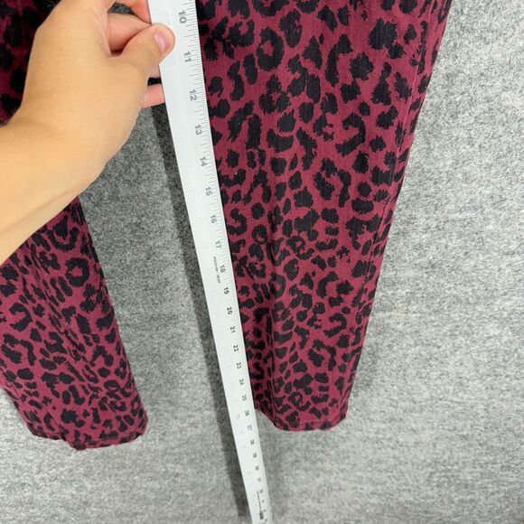 Social Standard Jeans Women 12 Pink Animal Print Denim Dark Wash Ankle Skinny - Picture 5 of 8